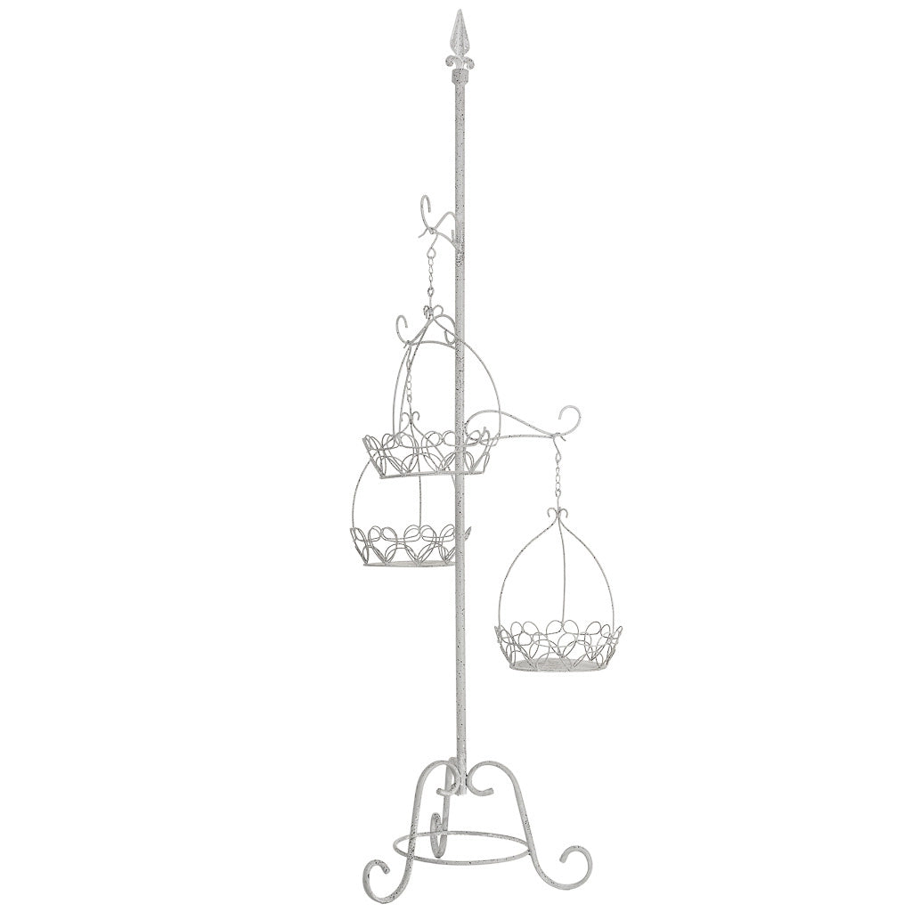 Portavasi in metallo per 3 vasi 43,82x38,74x169,55h cm