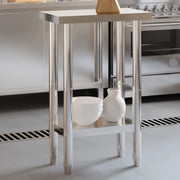 Tavolo da Lavoro da Cucina 55x55x85 cm in Acciaio Inossidabile