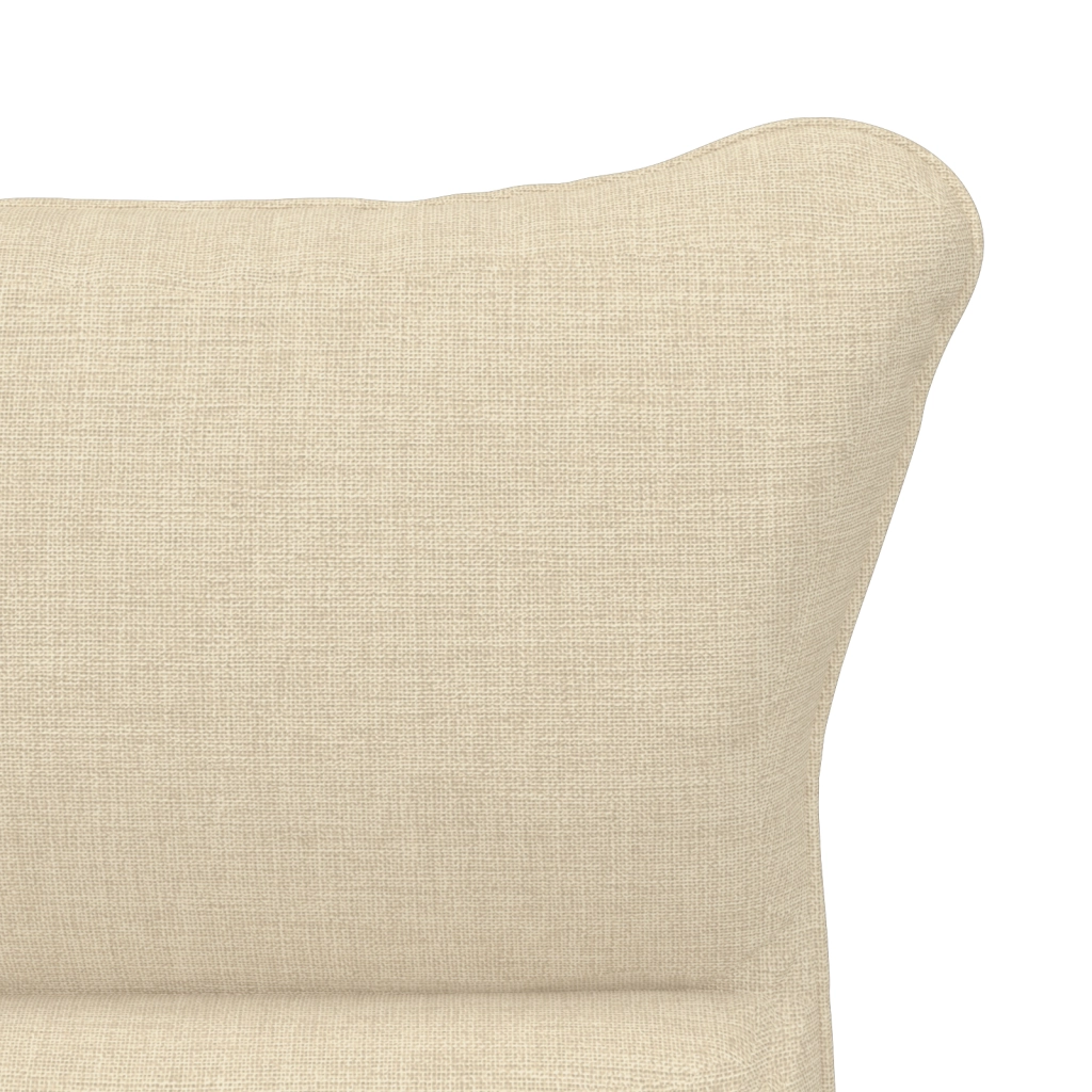 Poltrona Rilassante vitaXL in Tessuto Crema