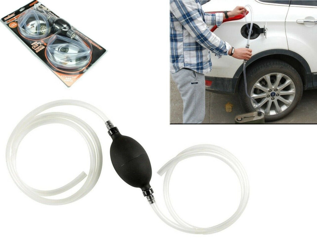 Pompa aspira liquidi benzina a sifone travaso tubo gomma gasolio diesel olio