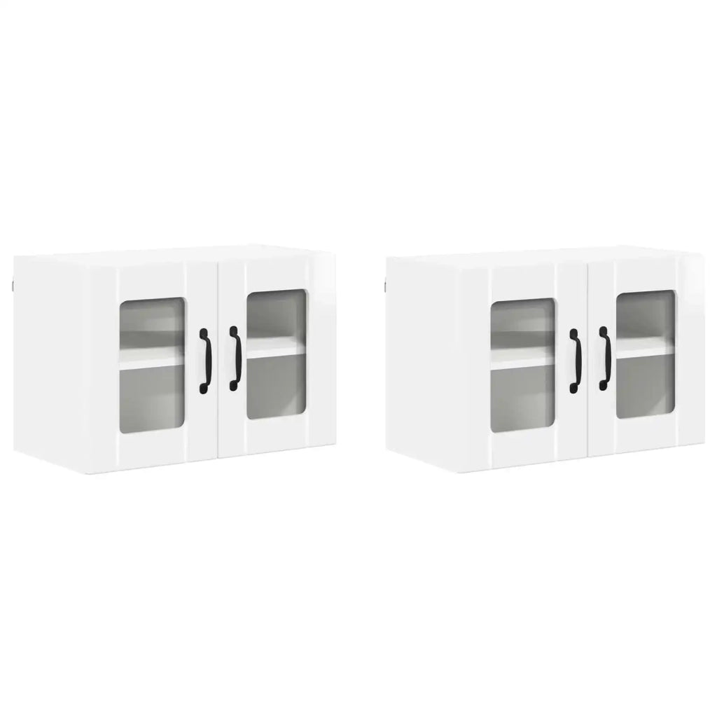 Mobile da cucina 2 pz-Set di 2 Armadio da cucina Bianco Lucido 60 x 31 x 40 cm 697171