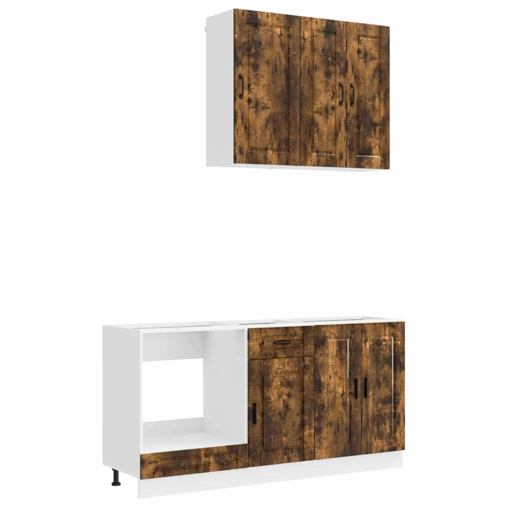Unità Cucina PORTO 5 pcs Rovere Fumo Legno ingegnerizzato 3438280