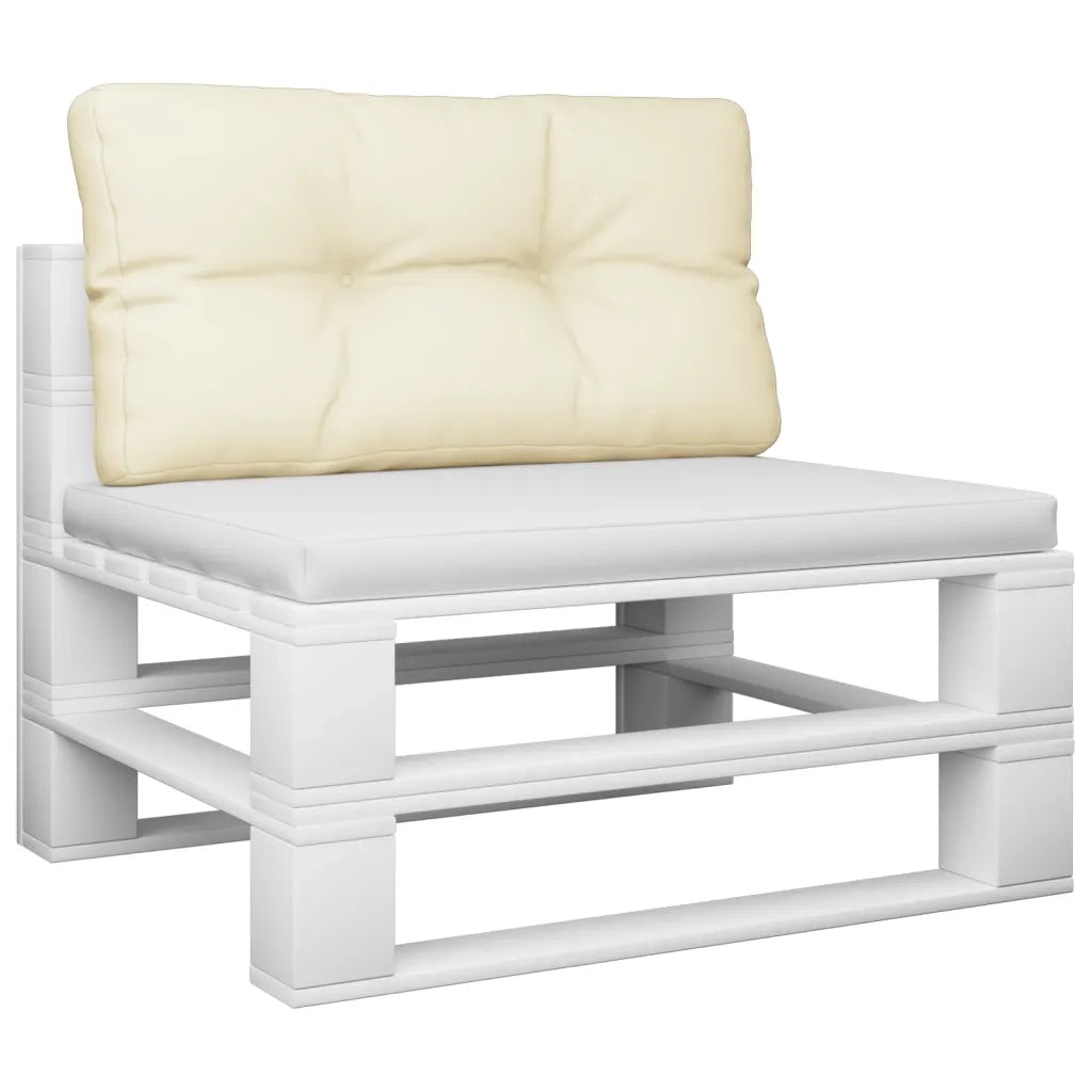 vidaXL Cuscino per Pallet Crema 70x40x12 cm in Tessuto