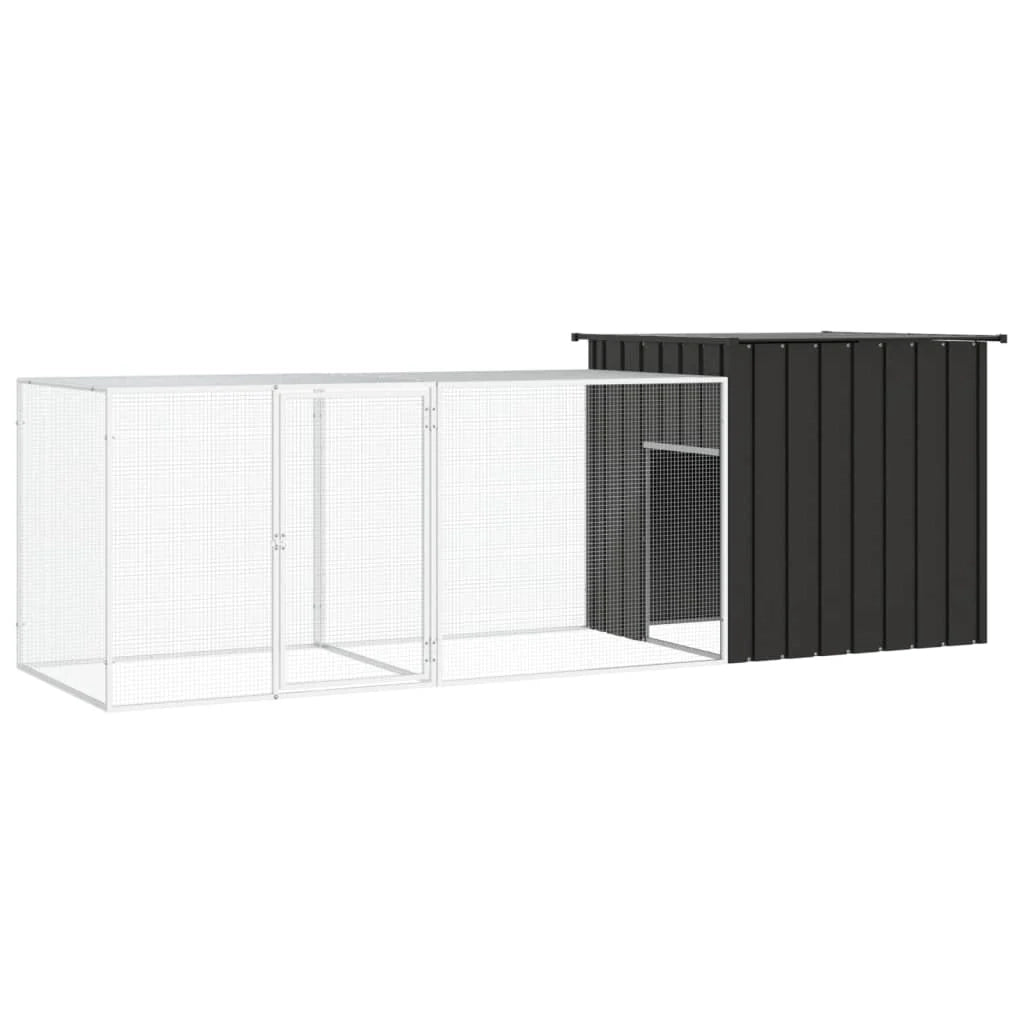 Recinto per pollaio in acciaio zincato antracite 300 x 91 x 100 cm 02_0043925