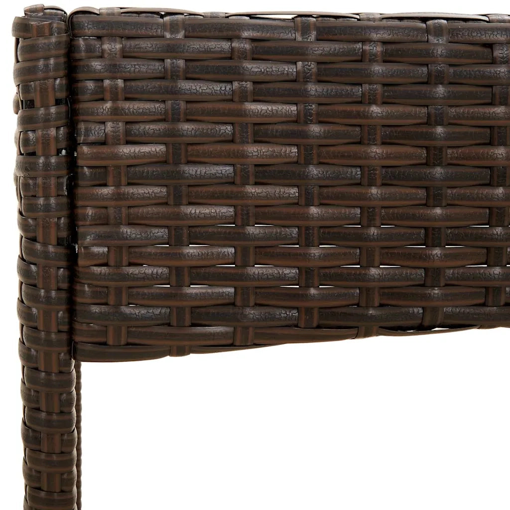 Set Mobili da Giardino 4 pz | Set Salotto da Giardino con Cuscini in Polyrattan Marrone
