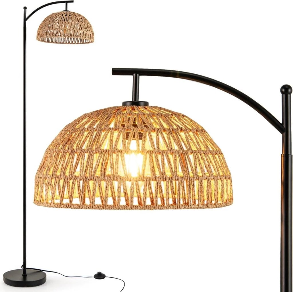 Lampada da terra 25 x 160 cm con interruttore a pedale stabile atmosfera accogliente design moderno in metallo nero 20_0012305