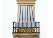Tenda Da Sole A Caduta UV Per Esterno Balcone Casa Telo Ombra Modello Riga Fine - 145x250 - Grigio