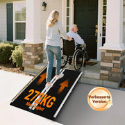 Rampa a valigia per sedia a rotelle, pieghevole mobile antiscivolo, in alluminio 183cm 270kg