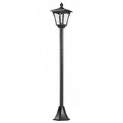 Lanterna solare da giardino, luce da vialetto con LED da 40 lumen, nera, 18 x 18 x 160 cm