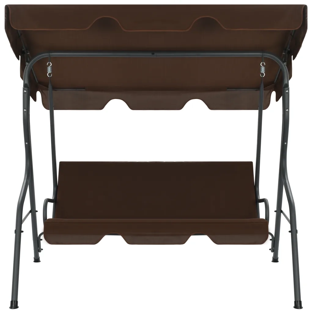 Panchina a Dondolo da Giardino CaffÃ¨ 170x110x153 cm cod mxl 43324