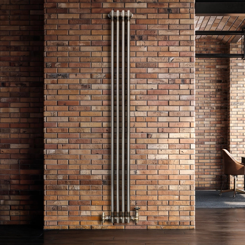 Radiatore 2 Colonne Verticale Metallo Grezzo 1800 x 200 mm TRV