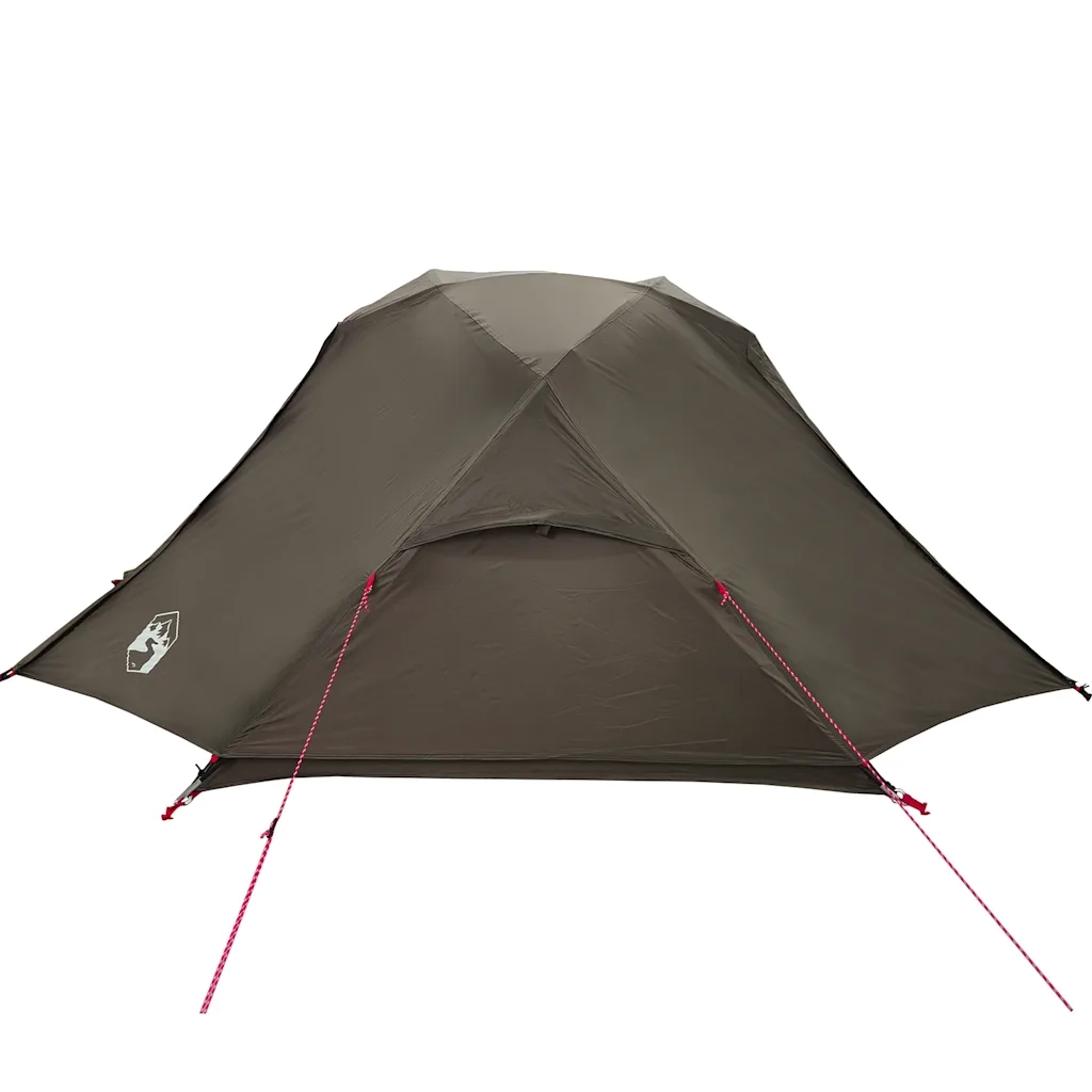 Tenda da Pesca per 3 Persone-Tenda da campeggio Marrone Impermeabile