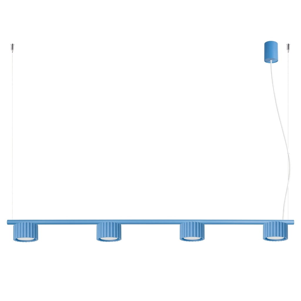 Lampadario AURA 4 azzurro Gx53