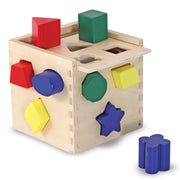 Trade Shop - Costruzioni In Legno Cubo 15x15 Forme Insegnare Forme Gioco Didattici Educativo -