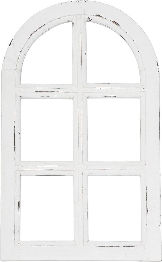 Decorazione in legno per finestra, bianca, semicircolare, 295 x 49 cm, stile nostalgico per decorazione della mensola della finestra.