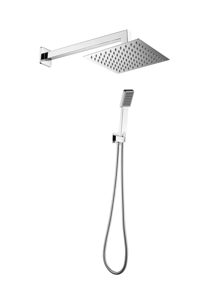 Kit Soffione Doccia Quadrato 20x20 xm in Acciaio Inox Spagna Q