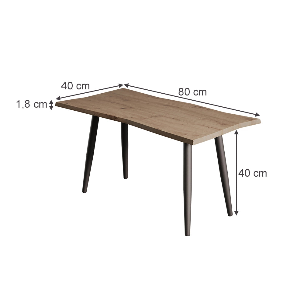 Vicco Tavolino da caffè Artigiano 80 x 40 cm