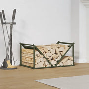Rastrelliera per Legna da Ardere-Portalegna Verde Oliva 70x43x34,5 cm