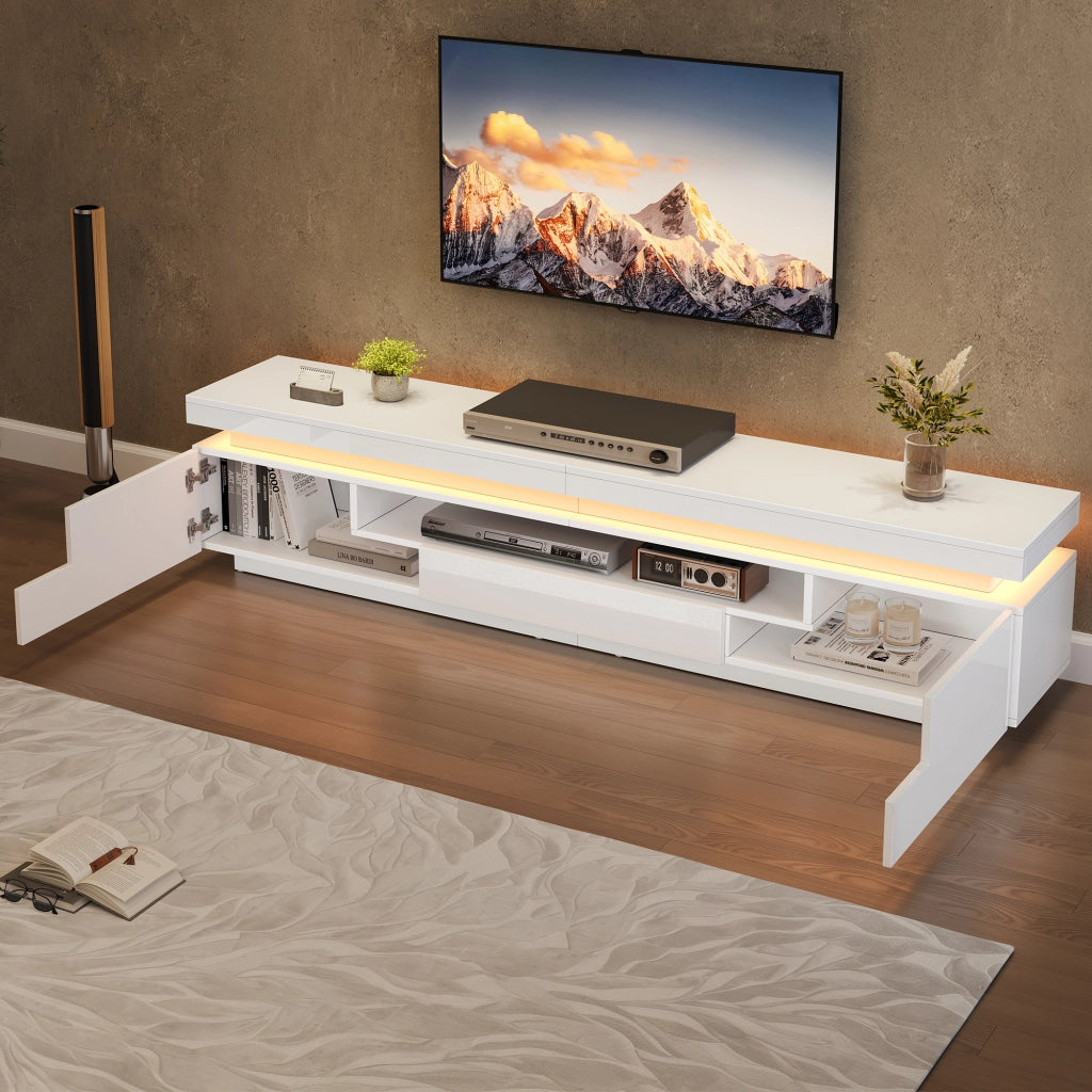 Cassettiera TV bianca in truciolare lunghezza 175 cm