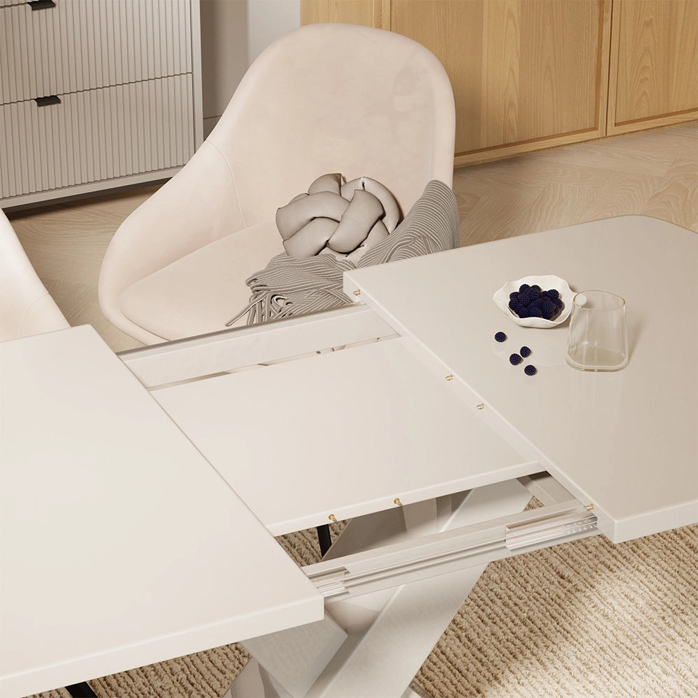 Tavolo da pranzo Chinto Bianco 120 x 80 cm Estensibile Vicco