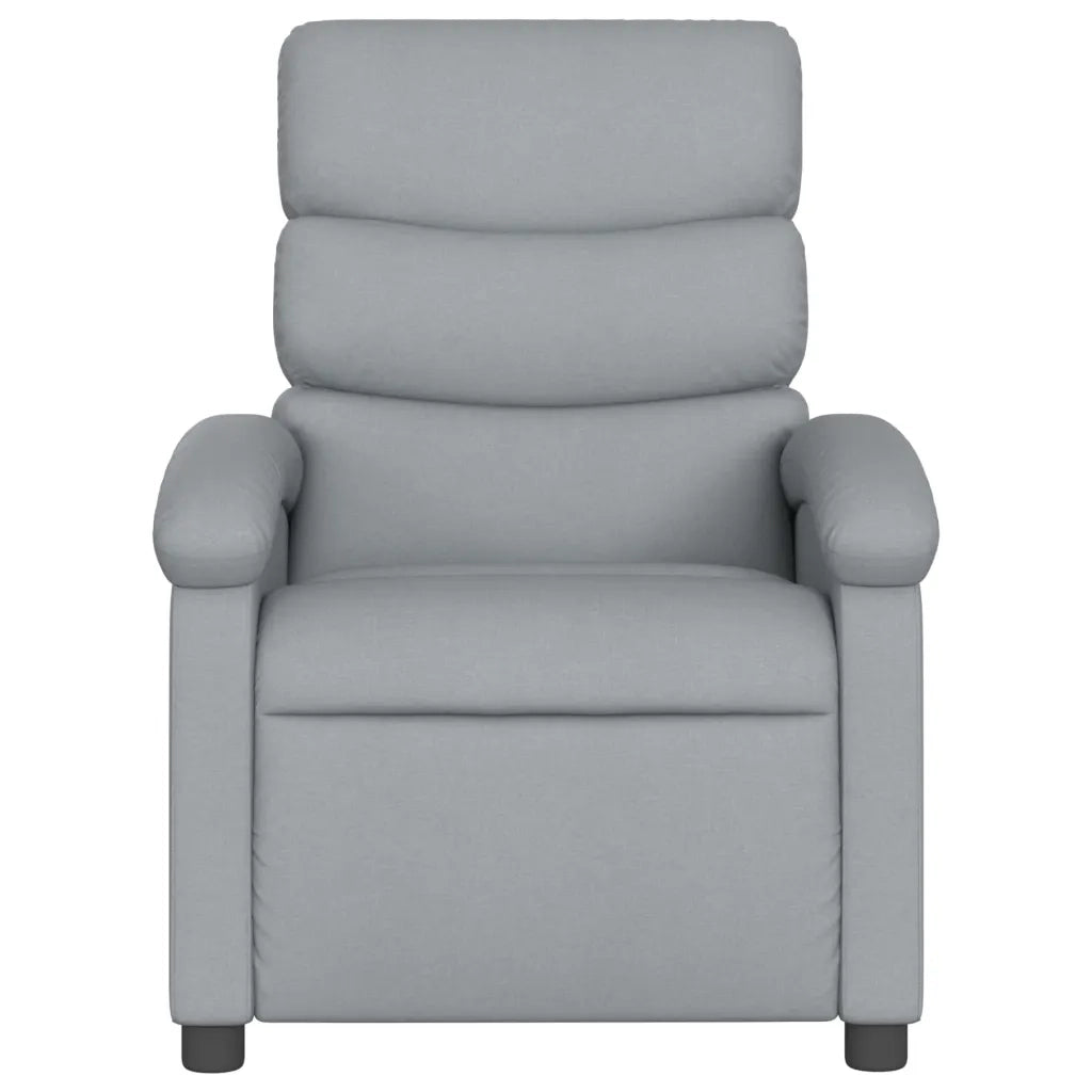 Poltrona reclinabile massaggiante in Tessuto Grigio Chiaro 3205364