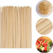 Trade Shop - Set 4 Pz Da 90 Spiedini In Bambù Bastoncini 25cm Stuzzicadenti Lunghi Per Barbecue 634145 -