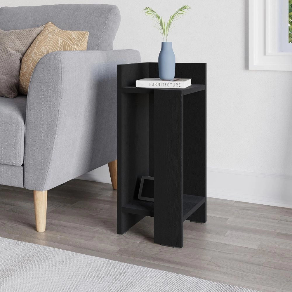 Tavolino comodino di design Elos 25x27x60h sinistro colore nero