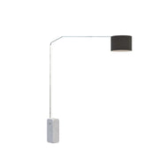 Piantana Contemporanea Slope Marmo Bianco Tessuto Nero 1 Luce E27