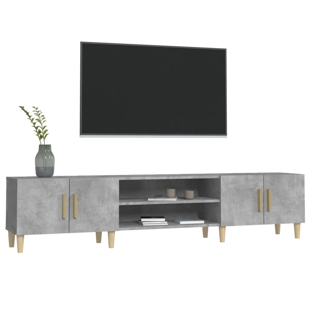 Mobile Porta TV Grigio Cemento 180x31,5x40 cm Legno Multistrato 816260