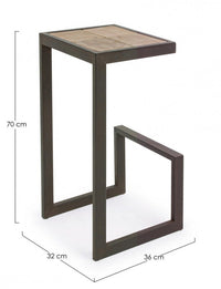 Sgabello Bar Blocks H70 in Metallo