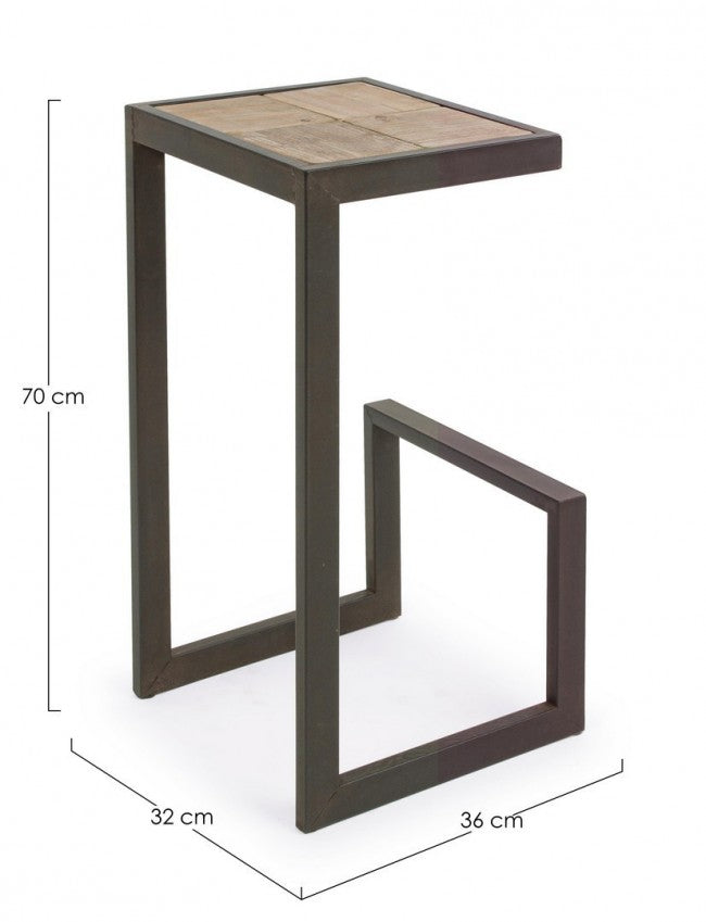 Sgabello Bar Blocks H70 in Metallo