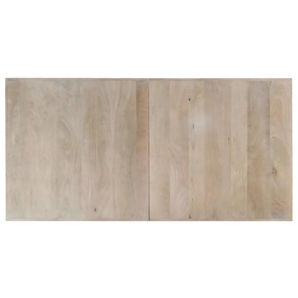 Tavolo da Pranzo 140x70x75 cm Legno Massello di Mango Sbiancato 247438