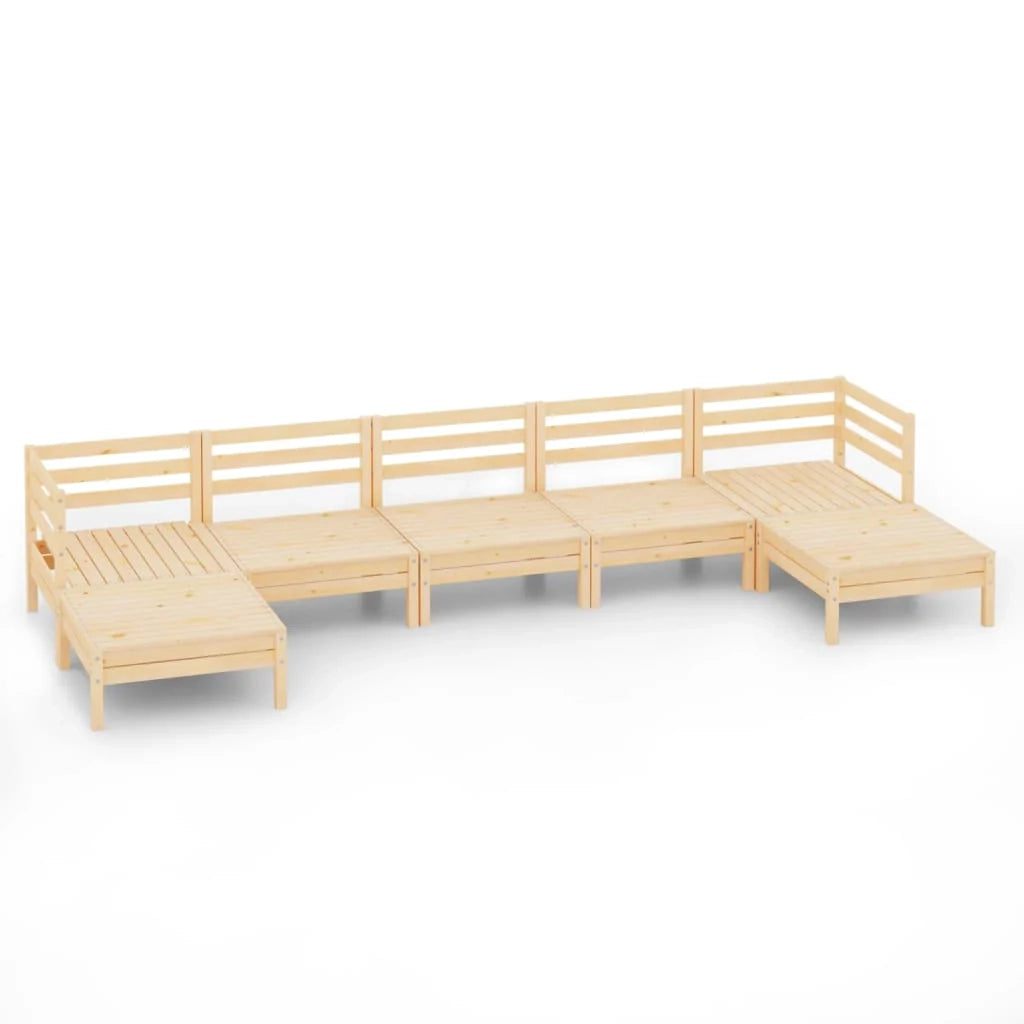 Set di mobili da giardino mobili da esterno 7 pezzi legno di pino massiccio 02_0017383