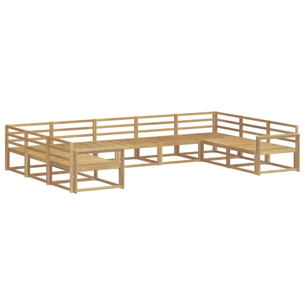 Set di divani da esterno 9 pcs Bianco 404 x 251,5 x 73 cm