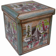Biscottini Pouf contenitore richiudibile in ecopelle immagini Praticissimo 32x32x32