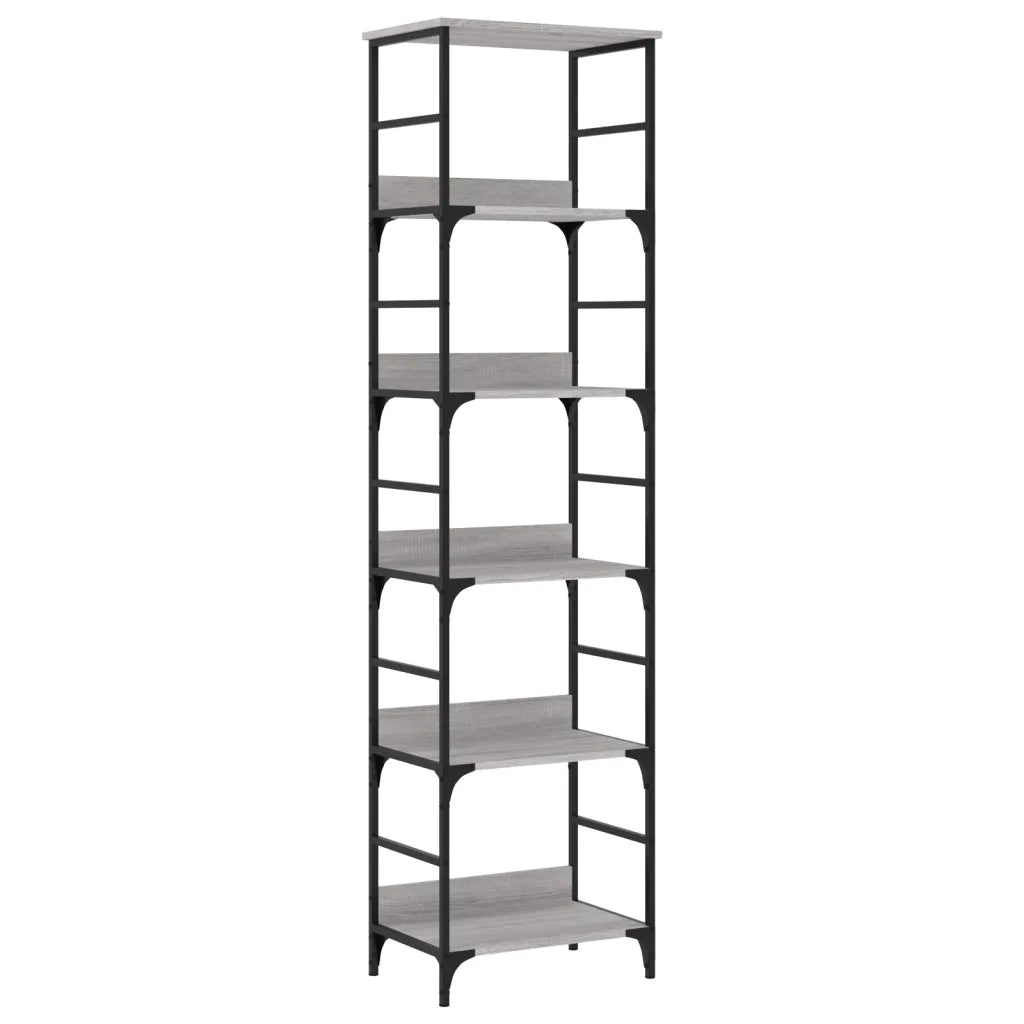 Libreria Grigio Sonoma 50x33x188,5 cm in Legno Multistrato