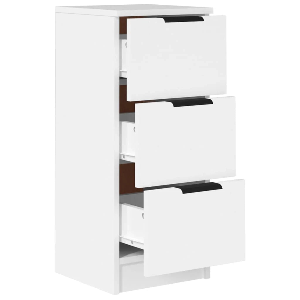 Buffet credenza cassettiera armadio mobile contenitore organizer per cucina soggiorno salotti set da 2 30 x 30 x 70 cm legno ingegnerizzato bianco 02_0036651