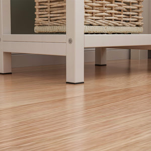 Tavolino da notte in legno con cassetto e 2 ripiani, stile loft moderno, 45 cm