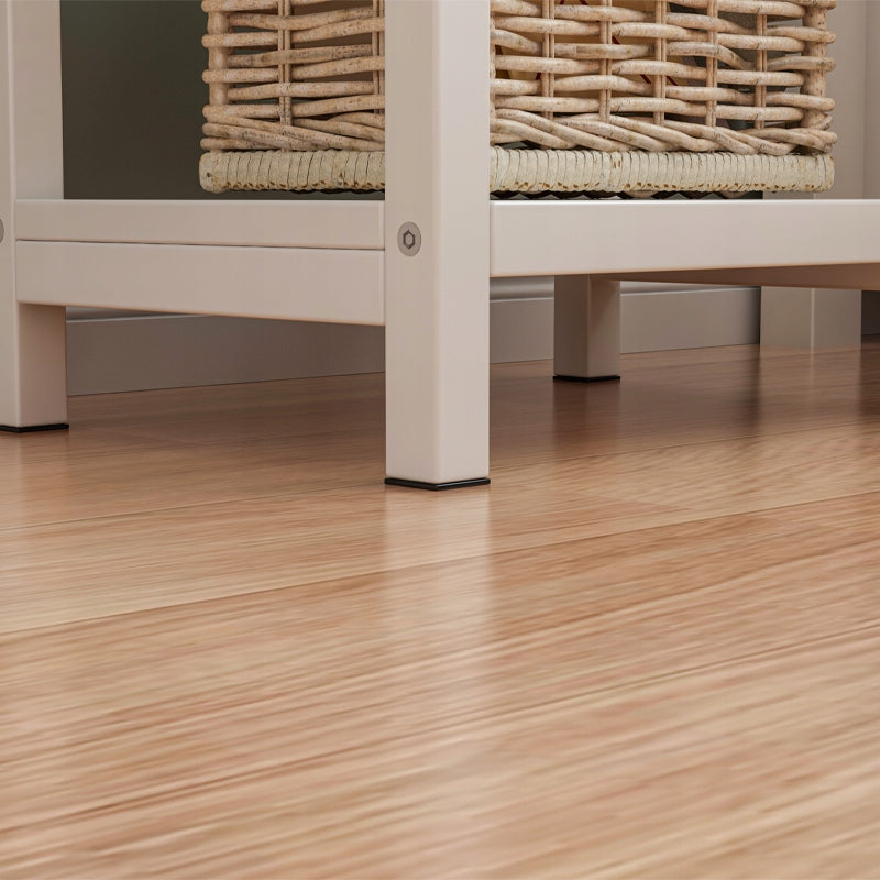 Tavolino da notte in legno con cassetto e 2 ripiani, stile loft moderno, 45 cm