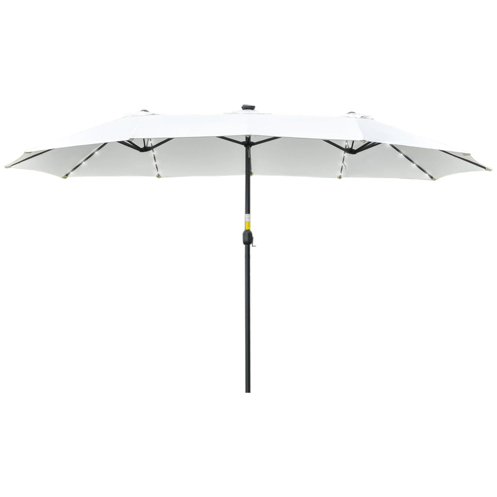 Tenda da sole 4,5x2,65 m con 48 luci LED ¨C zephmum ¨C crema