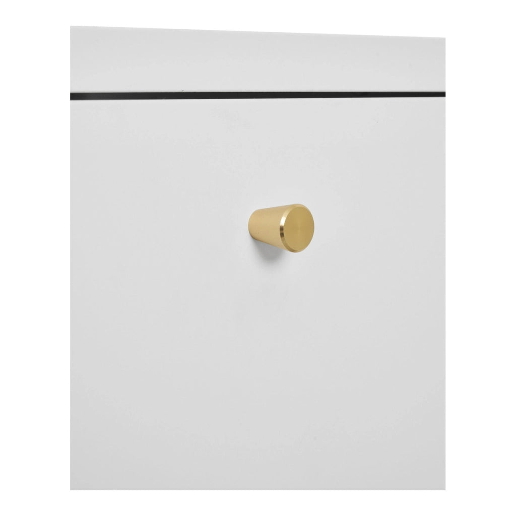 Comodino Dalby, Bianco, Metallo, 40x40x60 cm