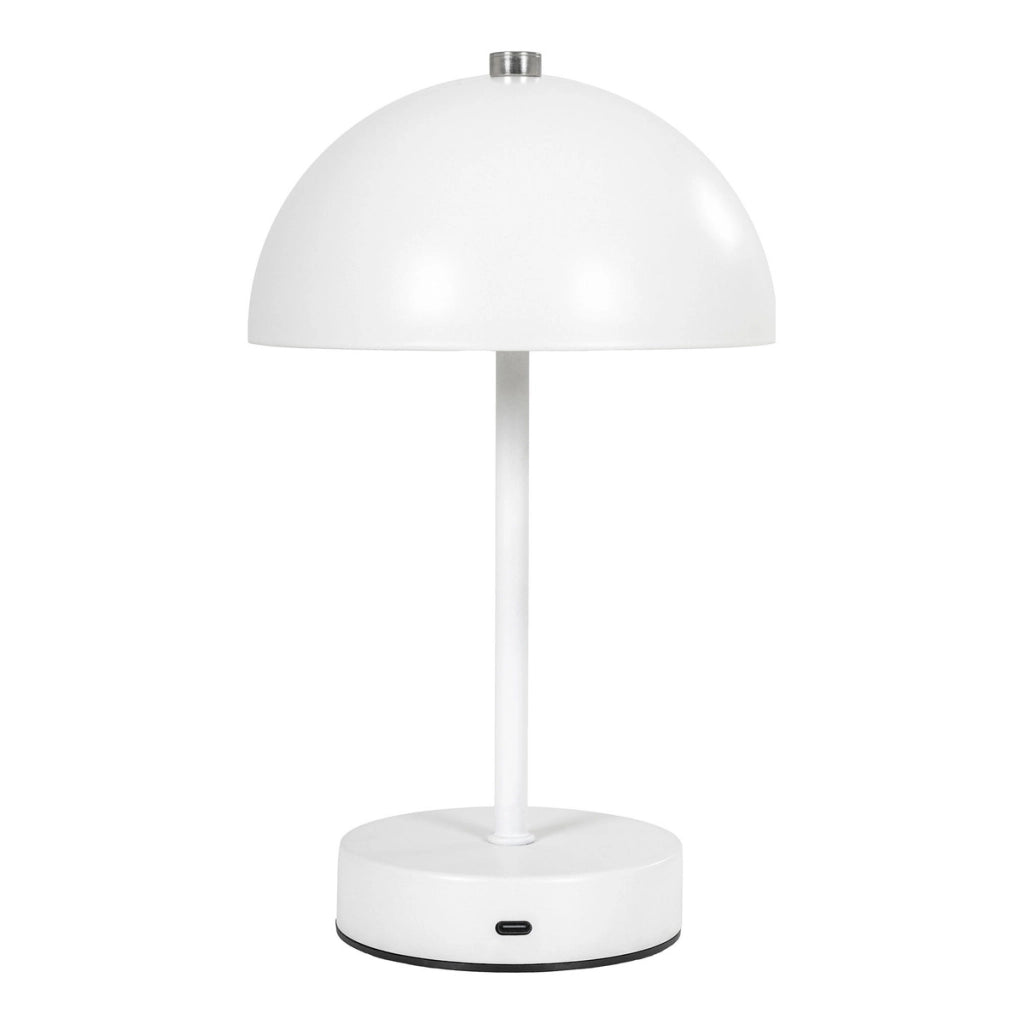 Lampada da Tavolo Holt, Bianco, Metallo, 15x15x25 cm