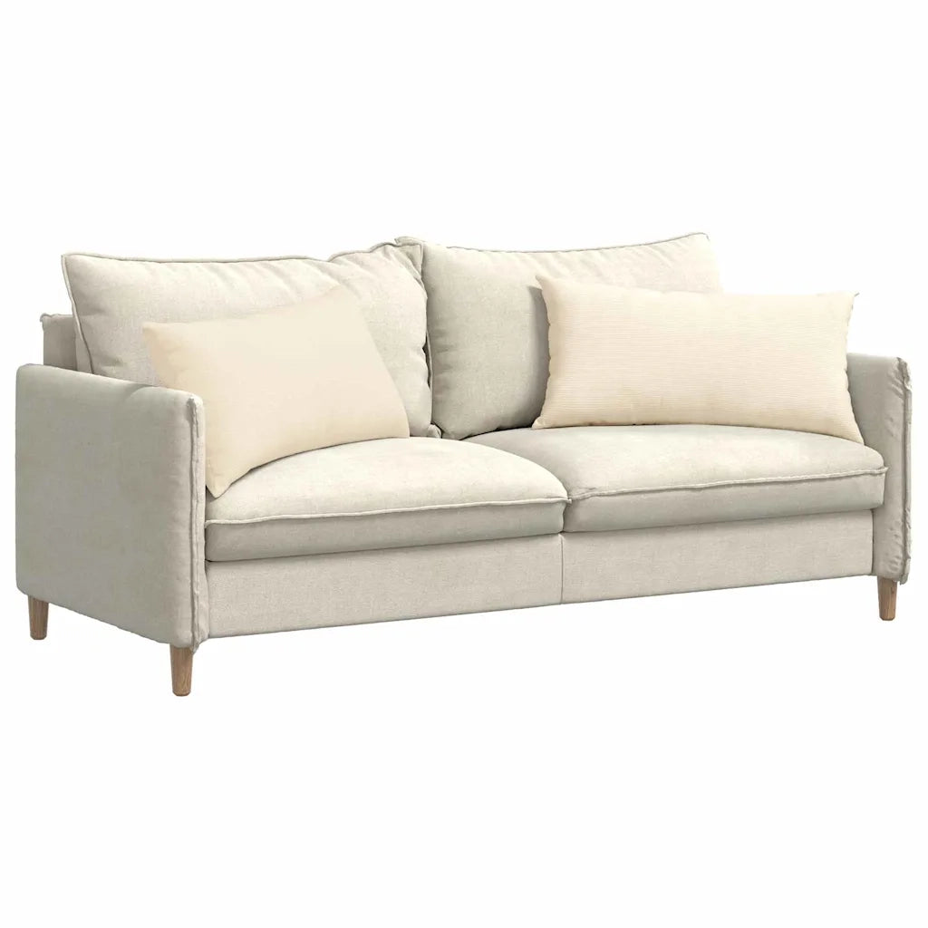 Cuscini da Divano 2 pcs Crema 80 x 40 cm Tessuto in Cords