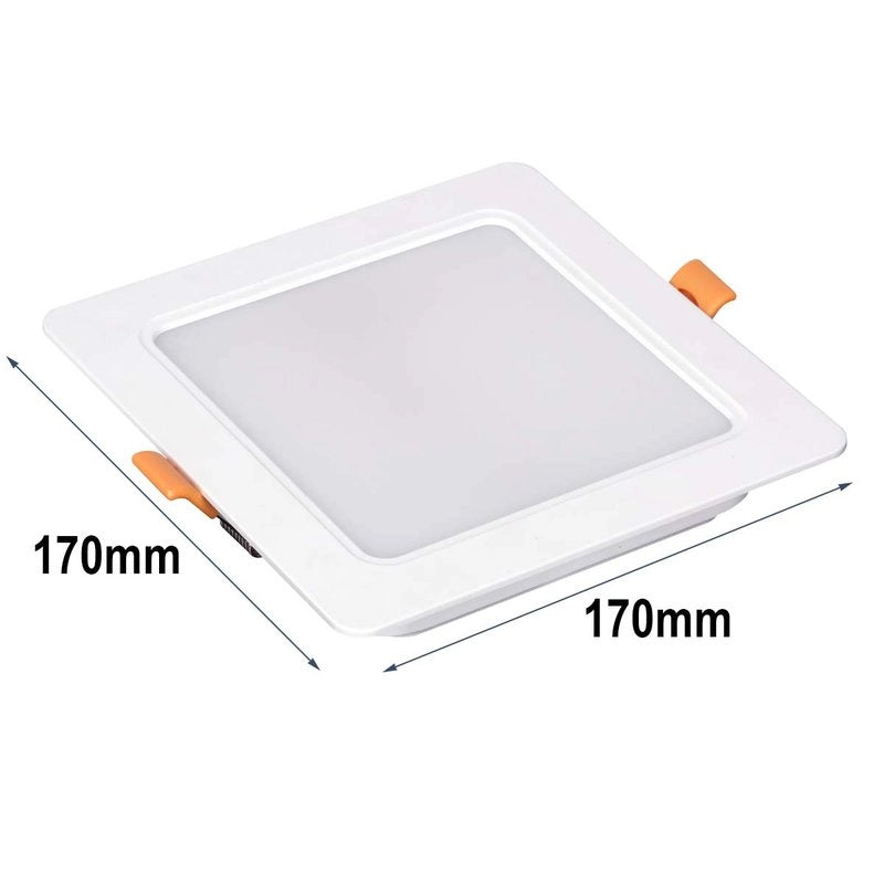 Faretto Led Da Incasso Quadrato 18W 1800LM Neutro 4000K 170X170mm Montaggio 2 In 1 Da Plafone e Da Incasso