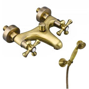 Rubinetto miscelatore vasca da bagno con doccetta vintage bronzo ROMO 59466