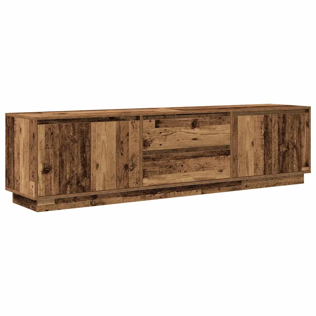Mobile Porta TV con Luci LED Legno Antico 193,5x41x50 cm 3328442