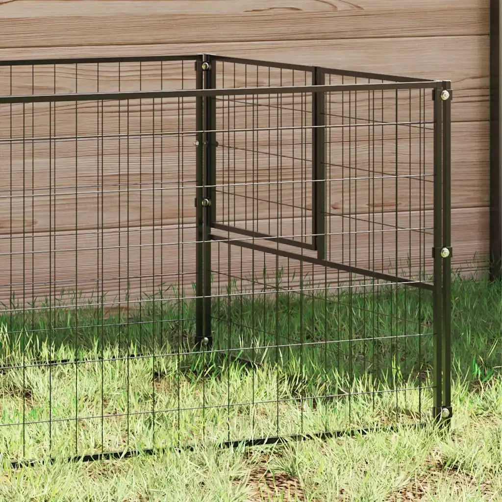 Gabbia per Cani Nera 9 mÂ² in Acciaio cod mxl 47910