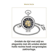 Orologio meccanico a cassa aperta con struttura in acciaio inossidabile e cristallo acrilitico - Impermeabile - Cinturino in tessuto lungo - Regalo