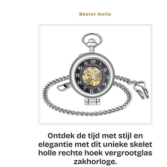Orologio meccanico a cassa aperta con struttura in acciaio inossidabile e cristallo acrilitico - Impermeabile - Cinturino in tessuto lungo - Regalo