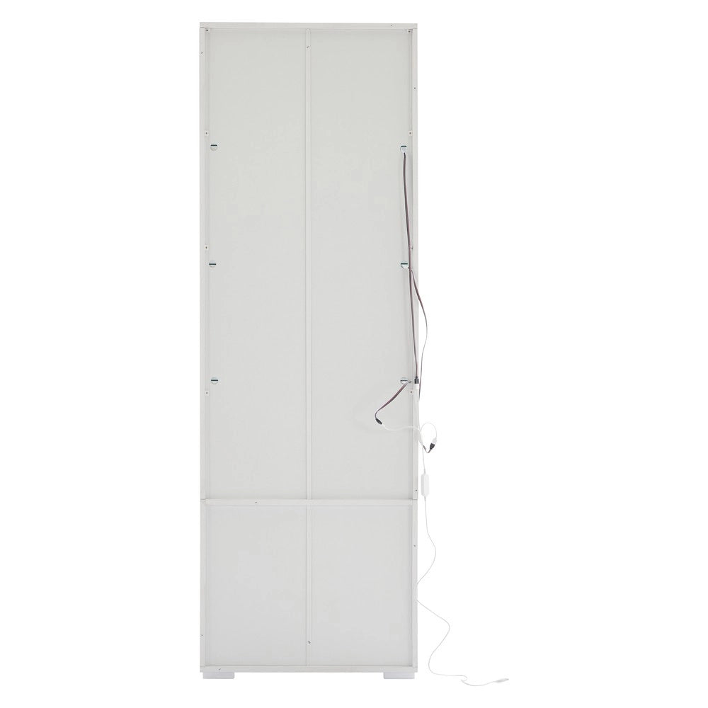 Vetrina Espositiva con LED ¨C MINIMAL ¨C Bianco Lucido, 3 Cassetti, 60x35x180